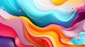 Abstract background with bright colors and fluid shapes Dynamic composition with glowing lines