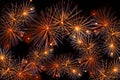 Abstract background, bright explosions fireworks black background