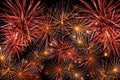 Abstract background, bright explosions fireworks black background