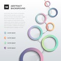 Abstract background brochure template colorful paper style border circles