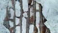 abstract background of broken and hollow wall texture