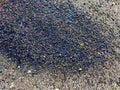 Abstract background with brown and gray asphalt and black spot of bitumen. Texture, frame, copy space and place for text Royalty Free Stock Photo