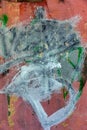 Abstract background of brush strokes on city wall for creative backdrop. Beautiful street art graffiti. Vandal, hooligans have