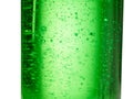 Abstract background : bubble of sparkling water soda on the green glass bottle with gradient light Royalty Free Stock Photo