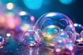 Abstract background of bubbles with a bright and colorful bokeh effect. Royalty Free Stock Photo