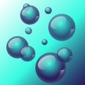 Abstract Background with bubbles in water.