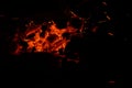 Abstract background, burning coals, fire and sparks on a black background Royalty Free Stock Photo