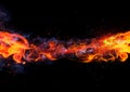 Abstract background with burning flames exploding