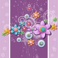 Abstract background of the buttons in the shape of flowers.