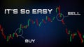 Background of buy or sell stock market and indicator candle graph Royalty Free Stock Photo