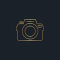 Abstract background for camera, Gold color, vector illustrations