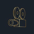 Abstract background for camera, Gold color, vector illustrations