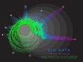 Abstract background with chaotic polygonal algorithm analyze. Analytics grid algorithms data. Quantum cryptography concept. Big Royalty Free Stock Photo