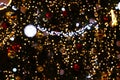 Abstract background of christmas blurred defocused bokeh street lights Royalty Free Stock Photo