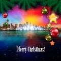 Abstract background with Christmas decorations