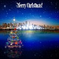 Abstract background with Christmas decorations