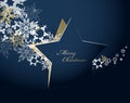 Abstract background with Christmas star and Merry Christmas Royalty Free Stock Photo