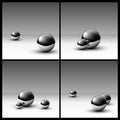 Abstract background with chrome balls