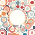 Abstract background with circles. Colored circles on a white background. Generative AI