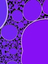 abstract background with circles and dots in purple and black colors. Royalty Free Stock Photo