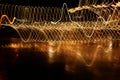 Abstract background of city lights made with long shutter speed Royalty Free Stock Photo