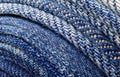 Abstract background close up denim fabric texture Royalty Free Stock Photo