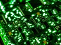 Abstract background,close up green circuit board. Electronic computer hardware technology. Mainboard computer background. Royalty Free Stock Photo