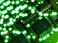 Abstract background,close up green circuit board. Electronic computer hardware technology. Mainboard computer background. Integrat Royalty Free Stock Photo