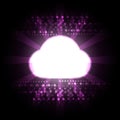 Abstract background cloud vector design graphic technology digital neon light