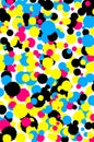 Abstract background from CMYK colored splashes