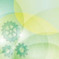 Abstract background with cogwheels - light green transparent vector illustration Royalty Free Stock Photo