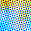 Abstract background in color halftone effect