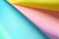 abstract background with color paper strips in pink, blue and yellow Royalty Free Stock Photo