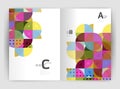 Abstract background with color triangles, annual report print backdrop Royalty Free Stock Photo