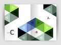 Abstract background with color triangles, annual report print backdrop Royalty Free Stock Photo
