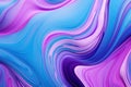 Abstract background of colored floating liquid in purple turquoise blue pastel colors. Paint flows smoothly into each