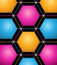 Abstract background with colored hexagons Royalty Free Stock Photo