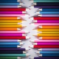 Abstract background of colored pencils