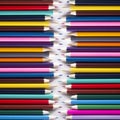 Abstract background of colored pencils