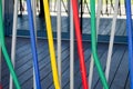 Abstract background of colored pipes. It`s colorful fence.