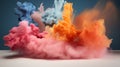 abstract background with colored powder splash Royalty Free Stock Photo