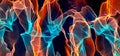 Abstract background of colored psychedelic fractal smoky - cloudy