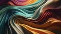 Abstract Background Of Colored Silk Or Satin With Some Smooth Folds In It, Flowing Fabric, Silk Or Satin Texture, 3d Render Royalty Free Stock Photo
