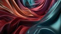 Abstract Background Of Colored Silk Or Satin With Some Smooth Folds In It, Flowing Fabric, Silk Or Satin Texture, 3d Render Royalty Free Stock Photo