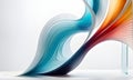Abstract background colored sinuous stripes, wallpaper..