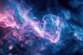 Abstract background of colored smoke or gas in pink and blue tones on a dark background Royalty Free Stock Photo