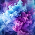 abstract background of colored smoke in water close-up for design