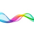 Abstract background of colored smooth lines transparent wave, design element Royalty Free Stock Photo