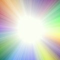 Abstract background with colored sun rays