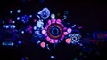 Abstract background of colorful bokeh lights. Bokeh effect. Royalty Free Stock Photo